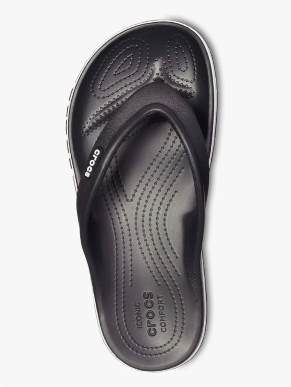Crocs Bayaband Flip Flop Sandals -
Black & White | Size 8 NWT - Picture 2 of 11